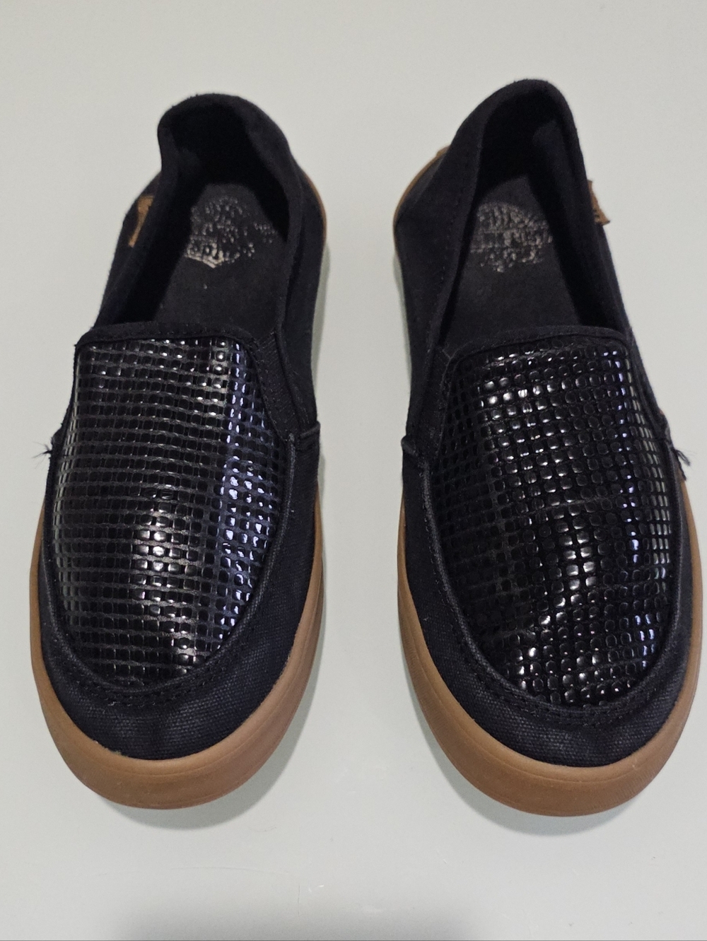 Harley-Davidson Women's Valwood Black Bongo Canvas Slip-Ons Size 6.5